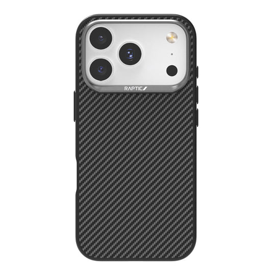 Apple iPhone 17 Pro Max Kılıf M - safe Şarj Özellikli 600D Metal Kamera Çerçeveli Raptic Aramid Fiber Serisi Kapak - raptic