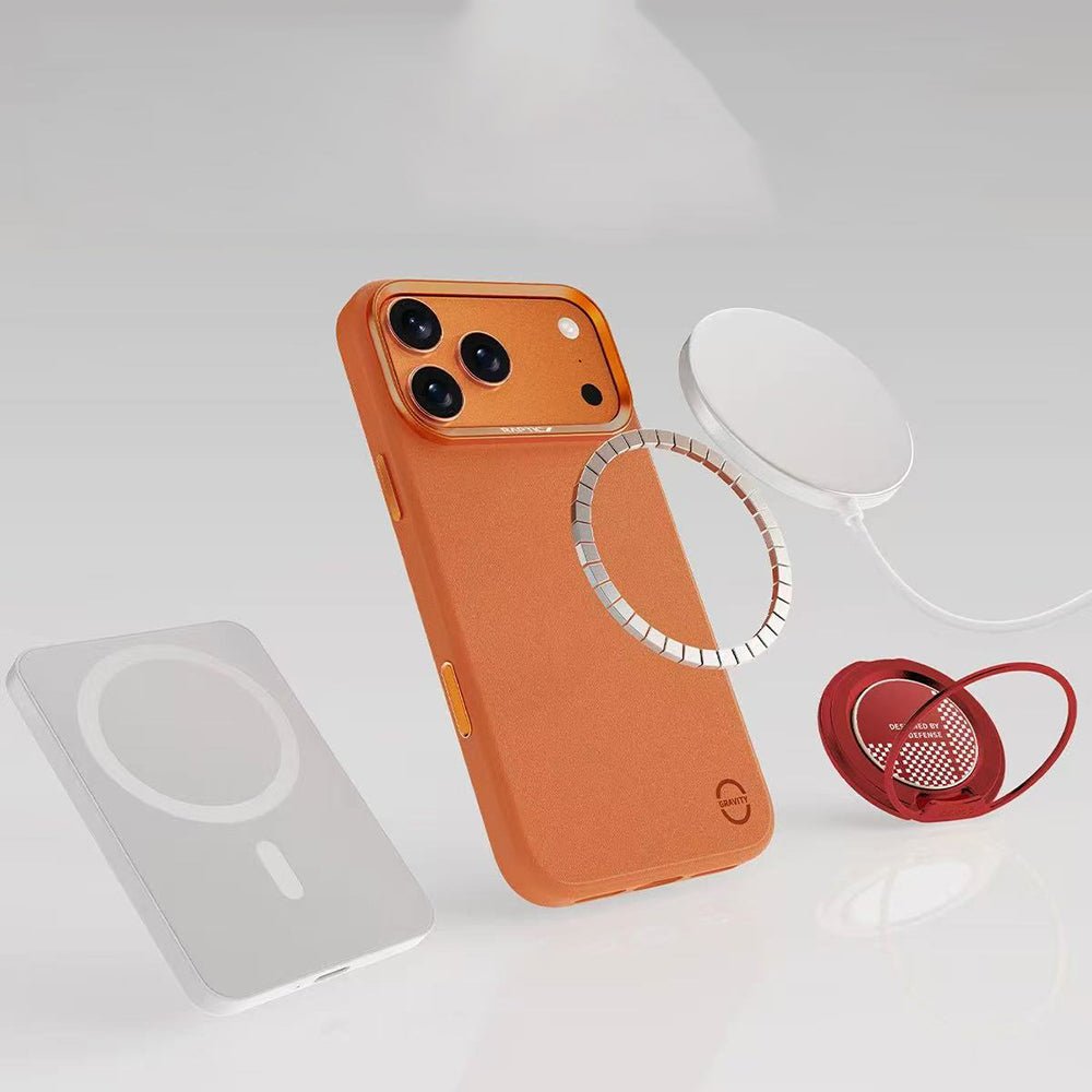 iPhone 17 Pro Max kılıf - M-Safe Şarj Özellikli Polimerik Deri