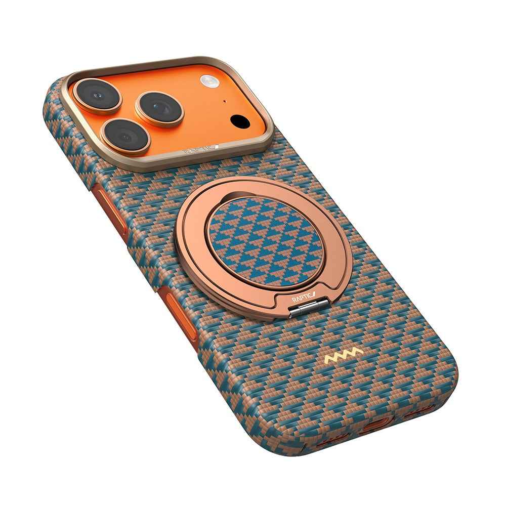 Apple iPhone 17 Pro Max Kılıf Raptic 2in1 Bundle Kit Aramid Skin Destiny Serisi Stand ve Kapak - raptic
