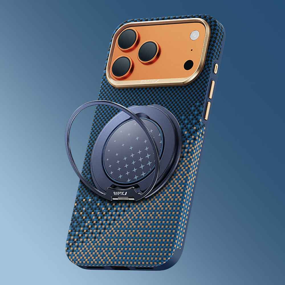 Apple iPhone 17 Pro Max Kılıf Raptic 2in1 Bundle Kit Aramid Skin Serenity Serisi Stand ve Kapak - raptic