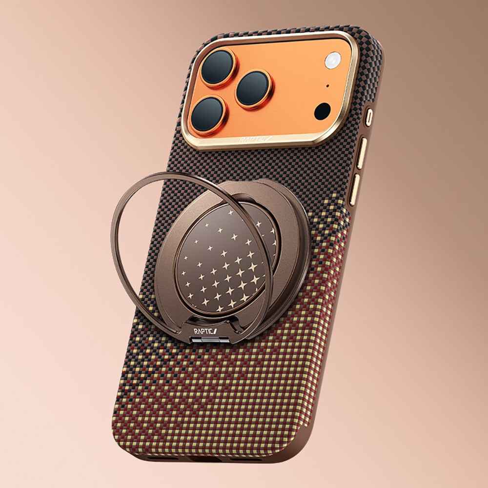 Apple iPhone 17 Pro Max Kılıf Raptic 2in1 Bundle Kit Aramid Skin Serenity Serisi Stand ve Kapak - raptic
