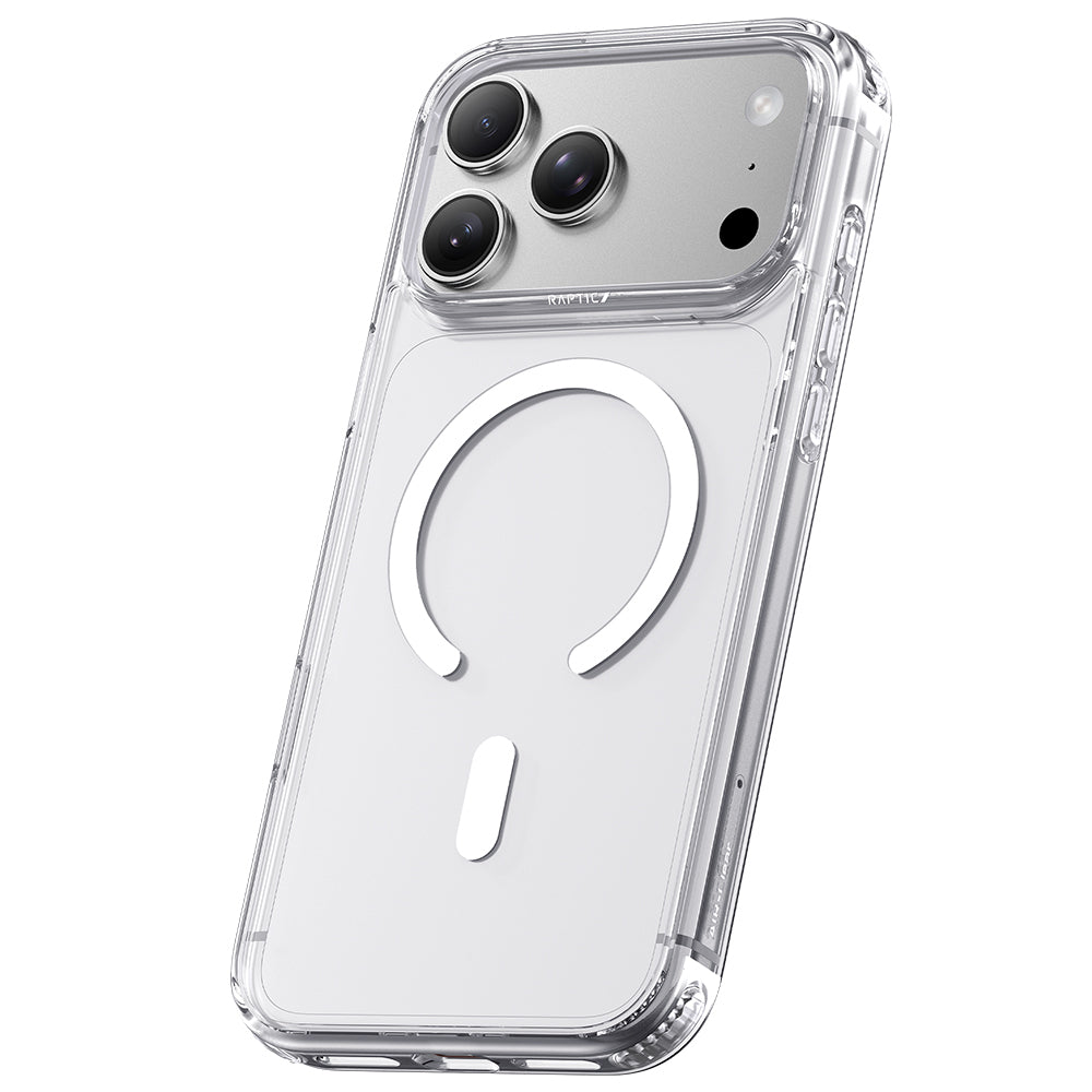 Apple iPhone 18 Pro Max Kılıf M-Safe Şarj Özellikli Raptic Air Clear Serisi Airbagli Şeffaf Kapak