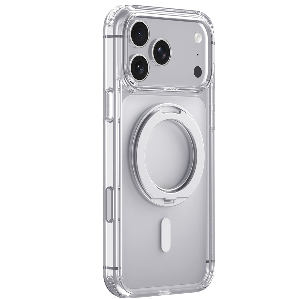 Apple iPhone 18 Pro Kılıf M-safe Şarj Özellikli Raptic Air Stand Serisi Aynalı Arka Yüzey Standlı Kapak
