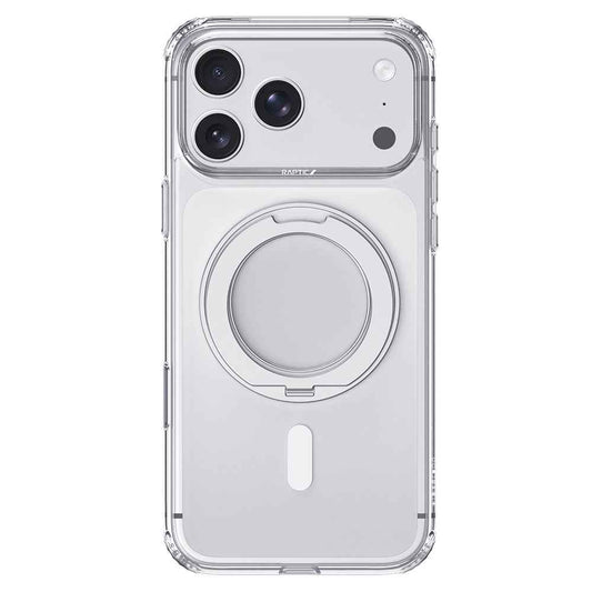 Apple iPhone 18 Pro Max Kılıf M-safe Şarj Özellikli Raptic Air Stand Serisi Aynalı Arka Yüzey Standlı Kapak