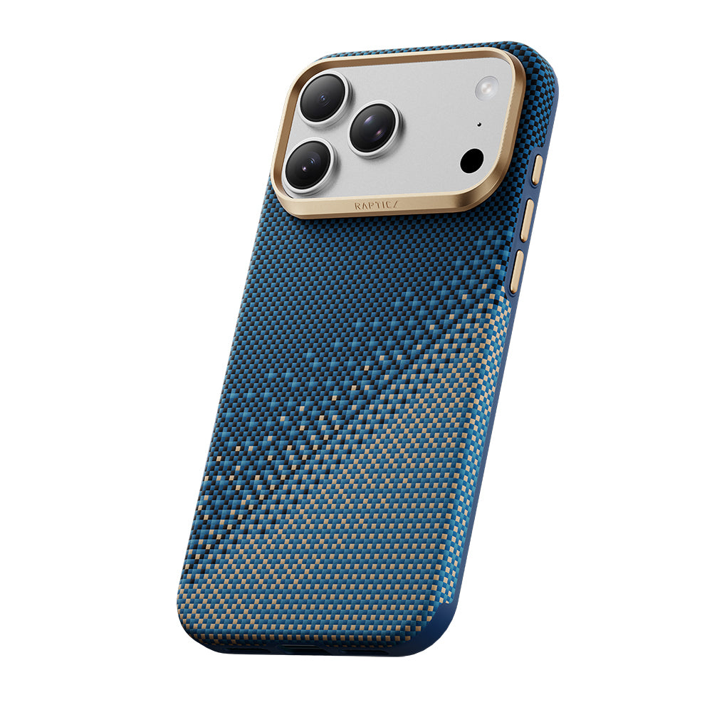 Apple iPhone 18 Pro Max Kılıf M-safe Şarj Özellikli Raptic Aramid Skin Serenity Serisi Karbon Kapak
