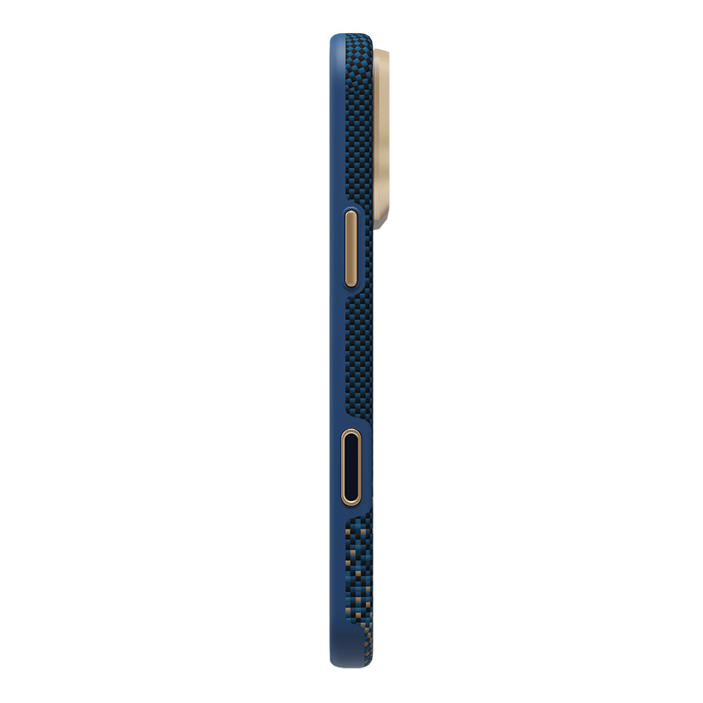 Apple iPhone 18 Pro Max Kılıf M-safe Şarj Özellikli Raptic Aramid Skin Serenity Serisi Karbon Kapak