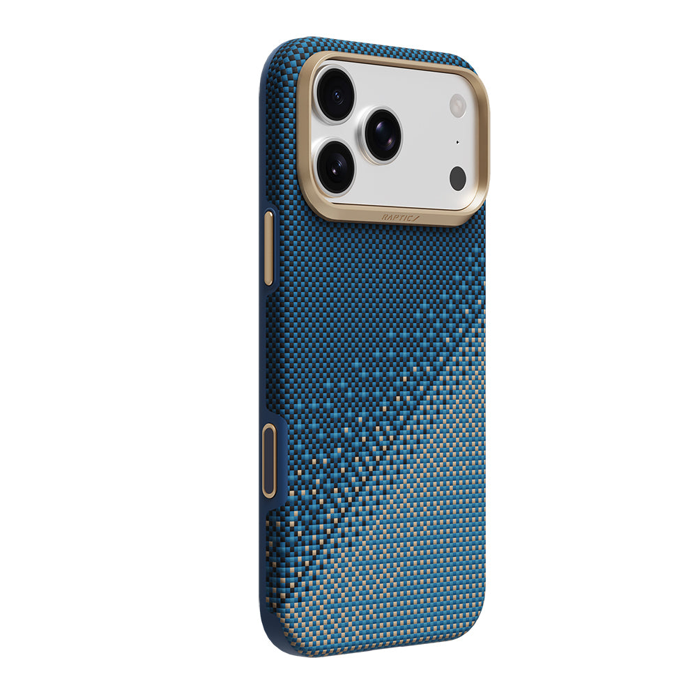Apple iPhone 18 Pro Max Kılıf M-safe Şarj Özellikli Raptic Aramid Skin Serenity Serisi Karbon Kapak