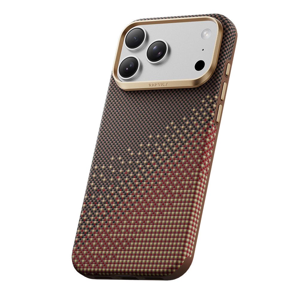 Apple iPhone 18 Pro Max Kılıf M-safe Şarj Özellikli Raptic Aramid Skin Serenity Serisi Karbon Kapak