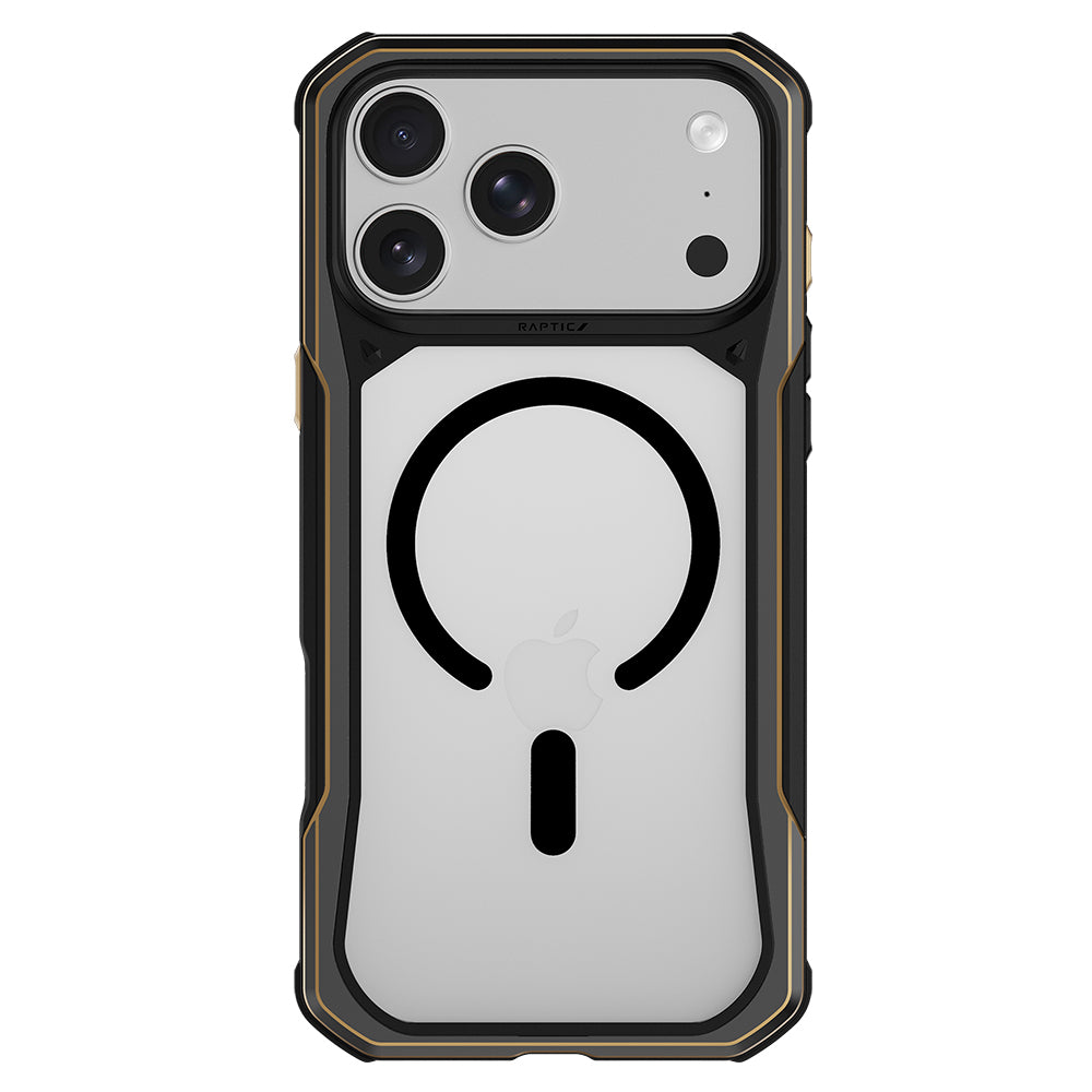 Apple iPhone 18 Pro Kılıf  M-Safe Şarj Özellikli Raptic Shield Evo Serisi Airbagli Kapak Siyah