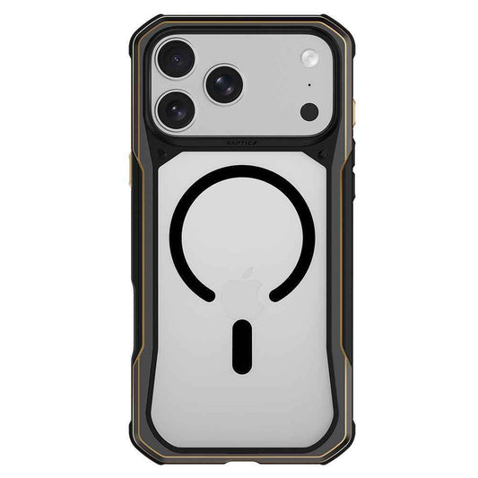 Apple iPhone 18 Pro Kılıf  M-Safe Şarj Özellikli Raptic Shield Evo Serisi Airbagli Kapak Siyah