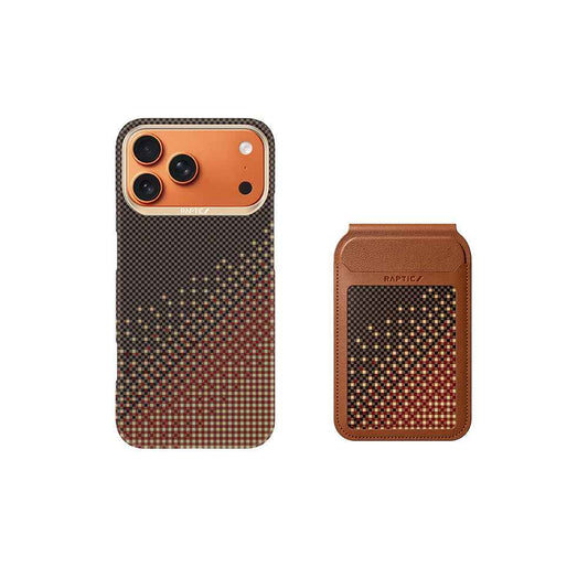 Apple iPhone 17 Pro Max Kılıf Raptic 2in1 Bundle Kit Aramid Skin Serenity Serisi Kartlık ve Karbon Kapak