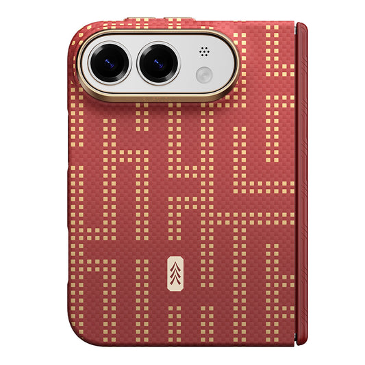 Raptic Apple iPhone Duo Kılıf M-safe Şarj Özellikli Aramid SkinPro Grid Serisi Karbon Kapak