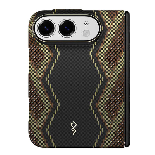 Raptic Apple iPhone Duo Kılıf M-safe Şarj Özellikli Aramid SkinPro Scepter Serisi Karbon Kapak