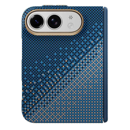 Raptic Apple iPhone Duo Kılıf M-safe Şarj Özellikli Aramid SkinPro Serenity Serisi Kapak Lacivert