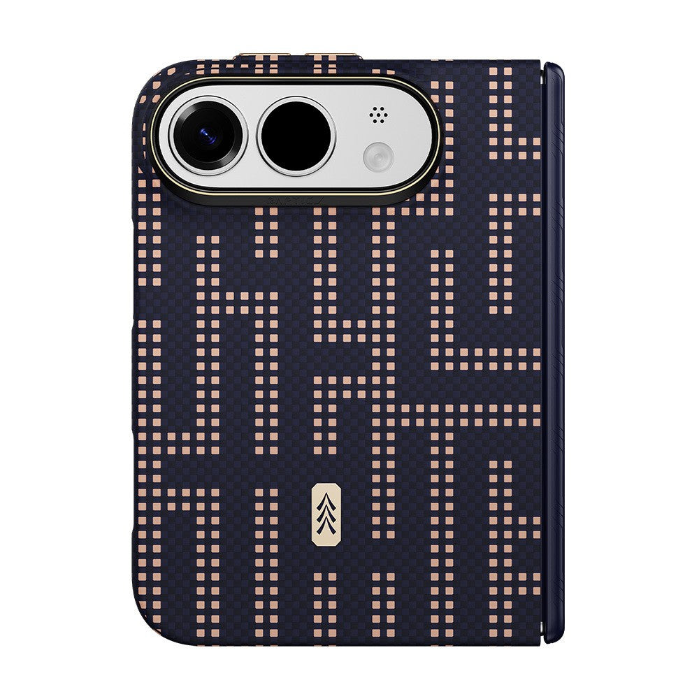 Raptic iPhone Duo Aramid SkinPro Grid kılıf, Lacivert, arka görünüm