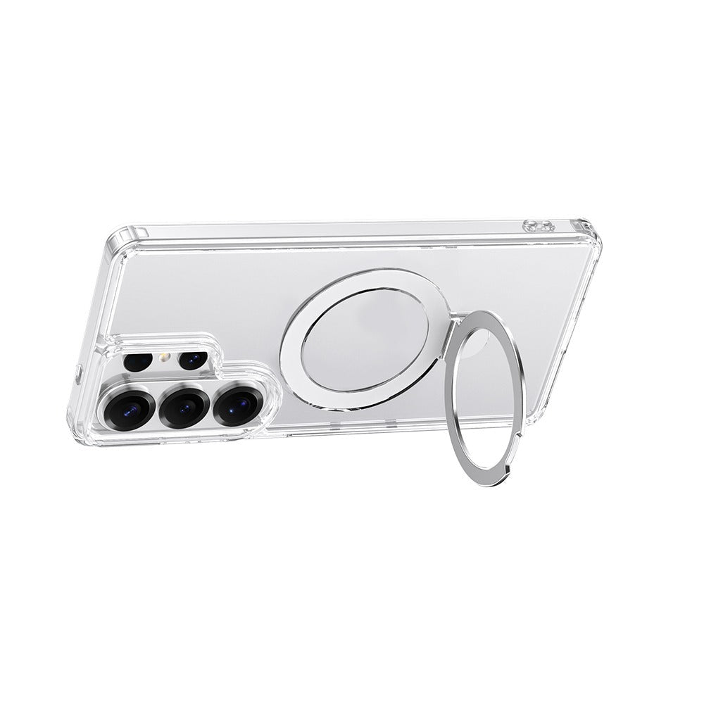 Galaxy S26 Ultra Kılıf M - safe Şarj Özellikli Raptic Air Stand Serisi Buzlu Transparan Tasarımlı Standlı Kapak - raptic