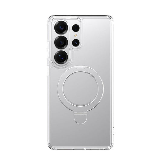 Galaxy S26 Ultra Kılıf M - safe Şarj Özellikli Raptic Air Stand Serisi Buzlu Transparan Tasarımlı Standlı Kapak - raptic