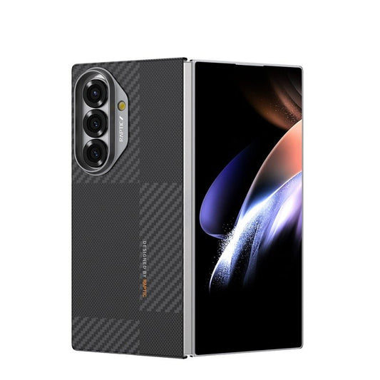 Galaxy Z Fold 7 Kılıf M - safe Şarj Özellikli 600D Metal Kamera Çerçeveli Raptic Aramid Fiber Geotik Serisi Kapak - raptic
