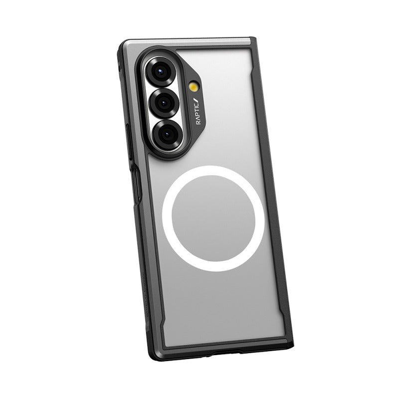 Galaxy Z Fold 7 Kılıf M - safe Şarj Özellikli Airbagli Raptic Shield Serisi Şeffaf Arka Yüzey Kapak - raptic