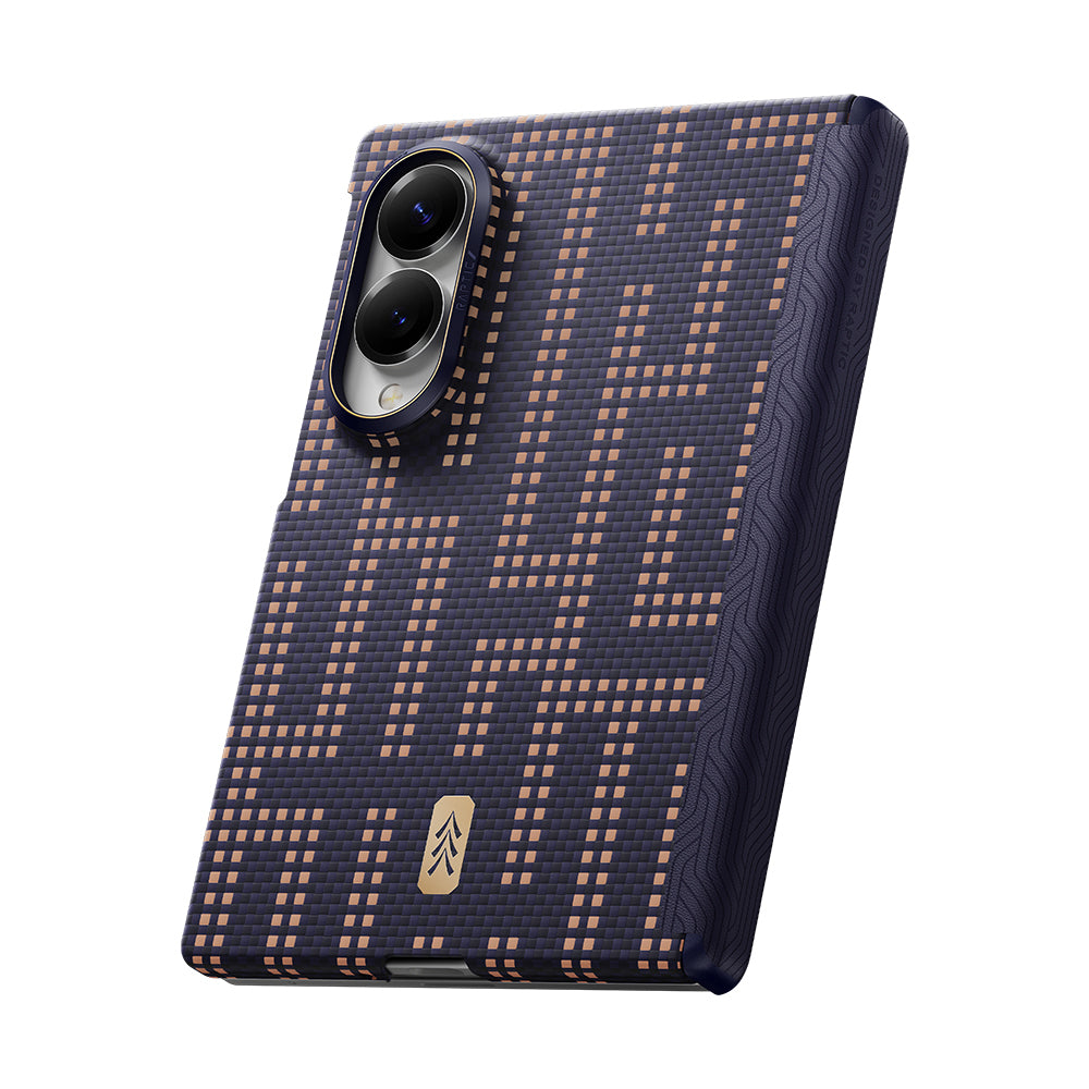 Galaxy Z Fold 8 Kılıf M-safe Şarj Özellikli Raptic Aramid SkinPro Serisi Karbon Kapak