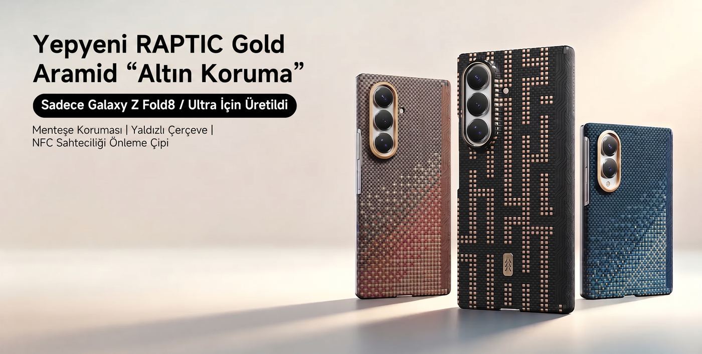 Raptic iPhone ve Samsung için premium aramid ve MagSafe kılıflar